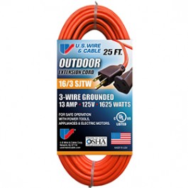 25' ORANGE EXTENSION CORD INDOOR/OUTDOOR 13A - Go Build, The Fastest Way To Build