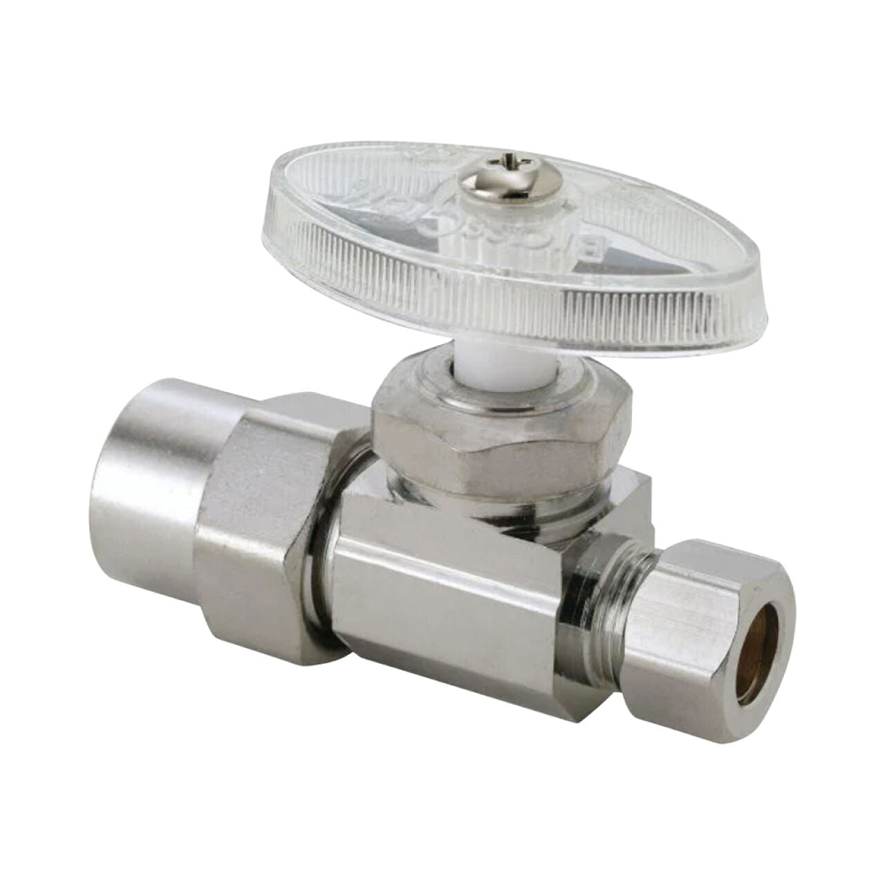 1/2 in. CPVC Inlet x 3/8 in. Compression Outlet Multi-Turn Straight Valve - Chrome