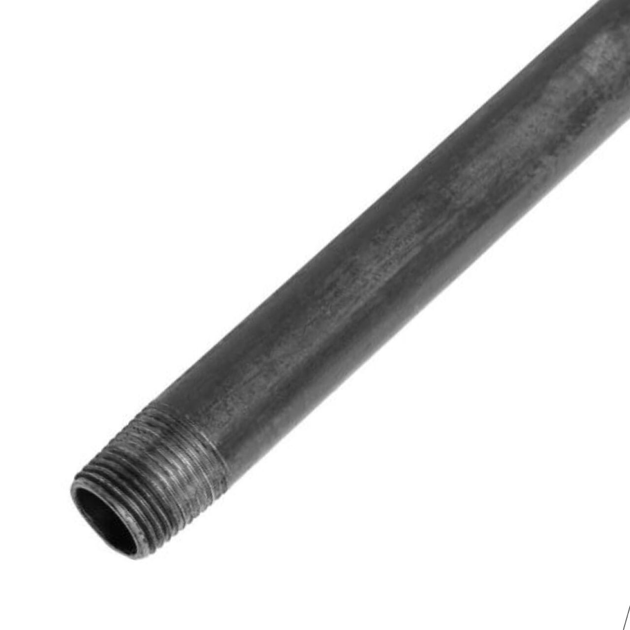 1/2 in. x 1.5 ft. Black Steel Schedule 40 Cut Pipe