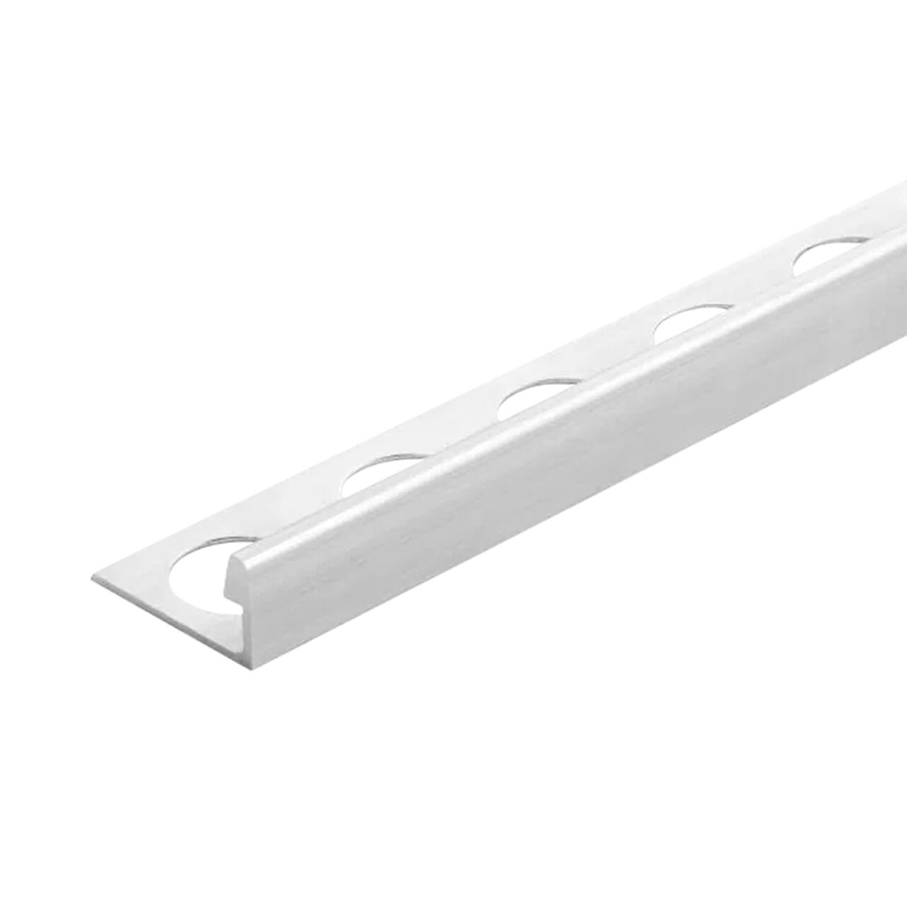 1/2 in. x 98-1/2 in. Aluminum L-Shaped Metal Edging Trim - Silver