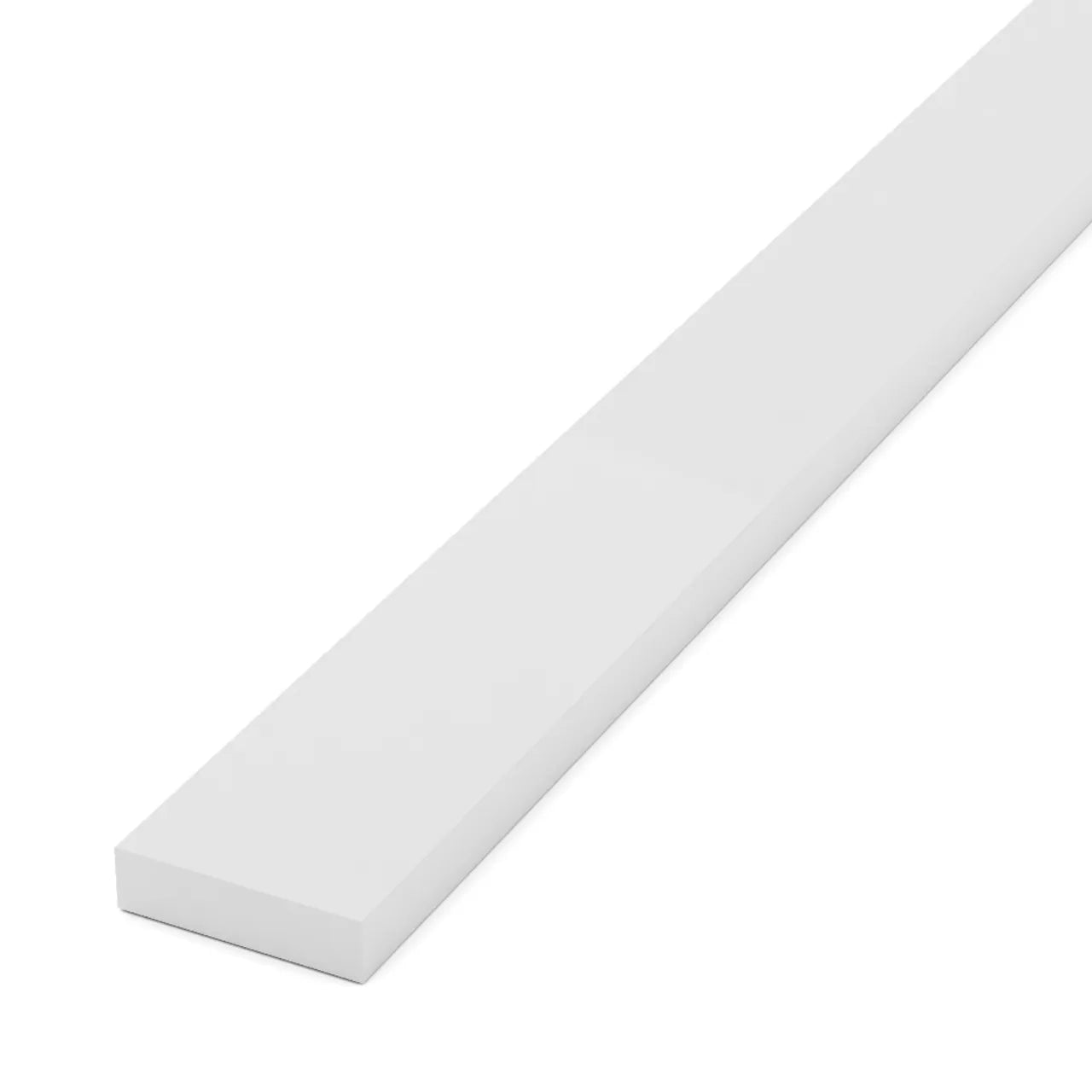 1 in. x 3-1/2 in. x 8 ft. Reversible White PVC Trim (4 /PK)