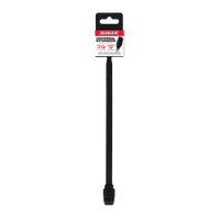 The Diablo DHS500XT12 12 x 7/16 Universal Extension for Drills, in black, has a quick-change feature and is suitable for flex and fixed accessories. The tool comes in a small red and white package.