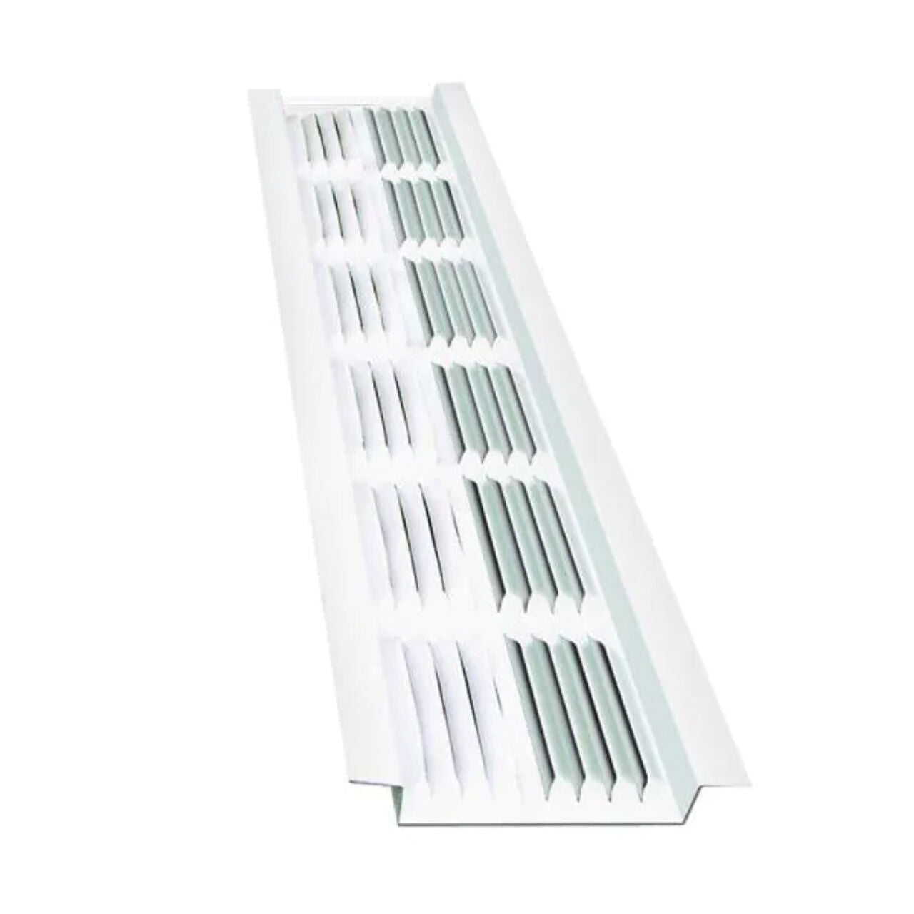 2-3/4 in. x 8 ft. Rectangular Wildlife Guard Aluminum Soffit Vent - White