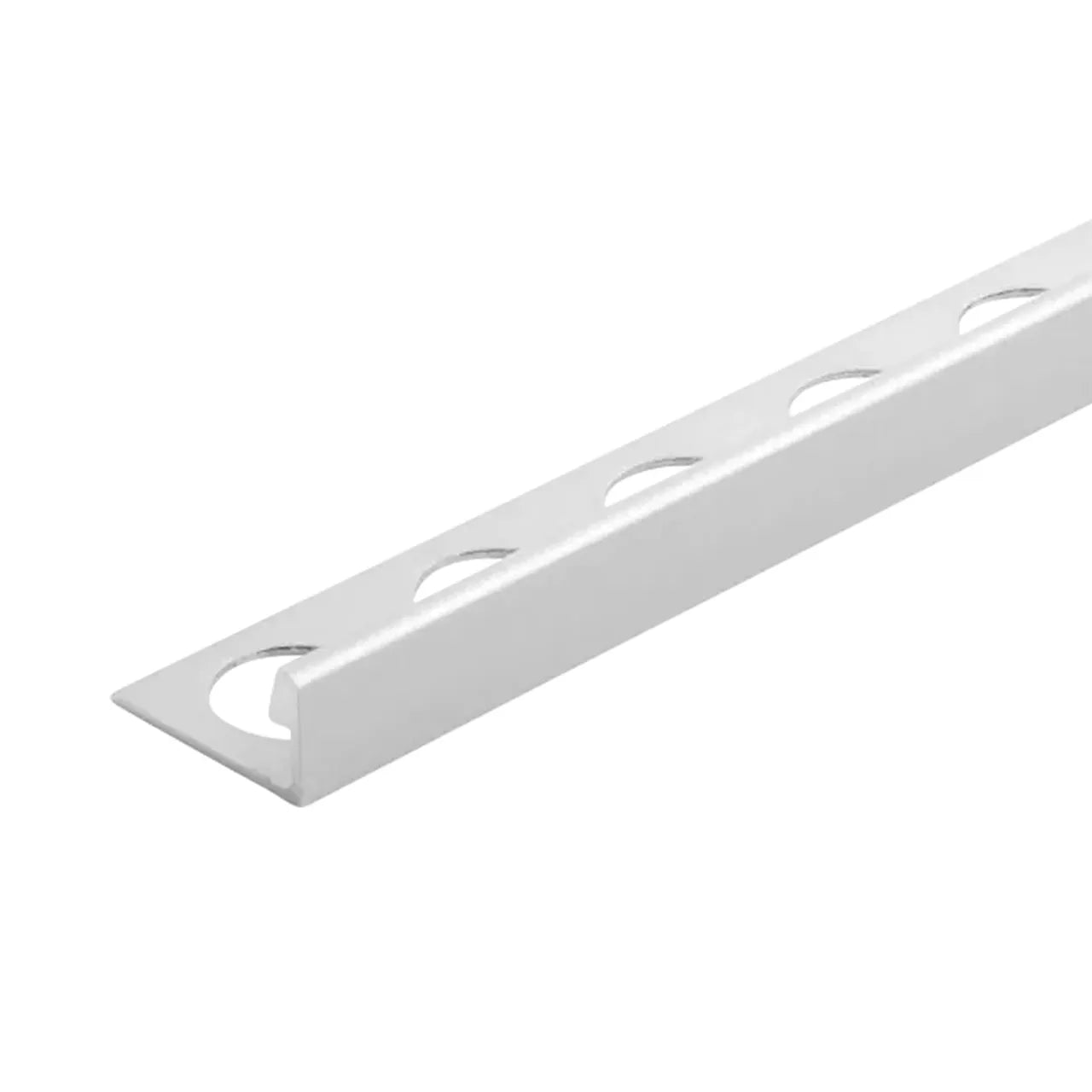 1/2 in. x 98-1/2 in. Aluminum L-Shaped Metal Edging Trim - Satin Silver