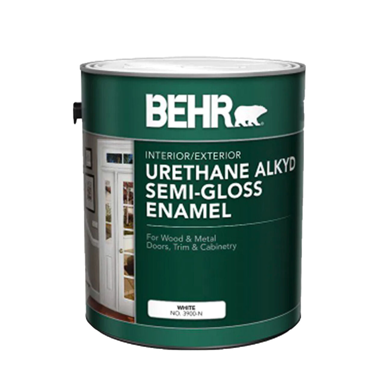 1 gal. Urethane Alkyd Semi-Gloss Enamel Interior/Exterior Paint - White