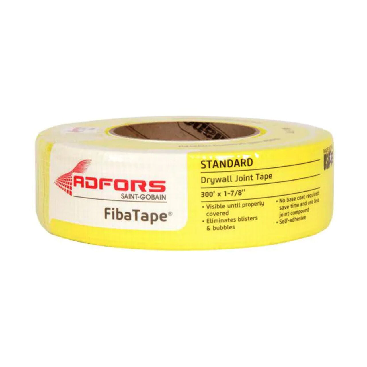 FibaTape Standard Yellow 1-7/8 in. x 300 ft. Self-Adhesive Mesh Drywall Joint Tape