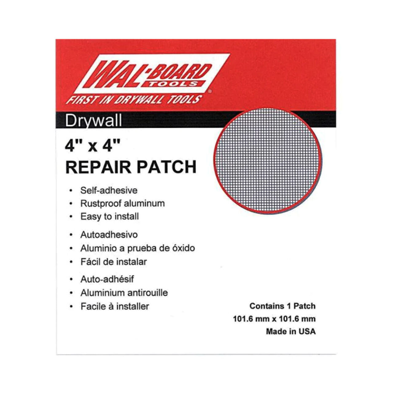 4 in. x 4 in. Drywall Self Adhesive Wall Repair Patch