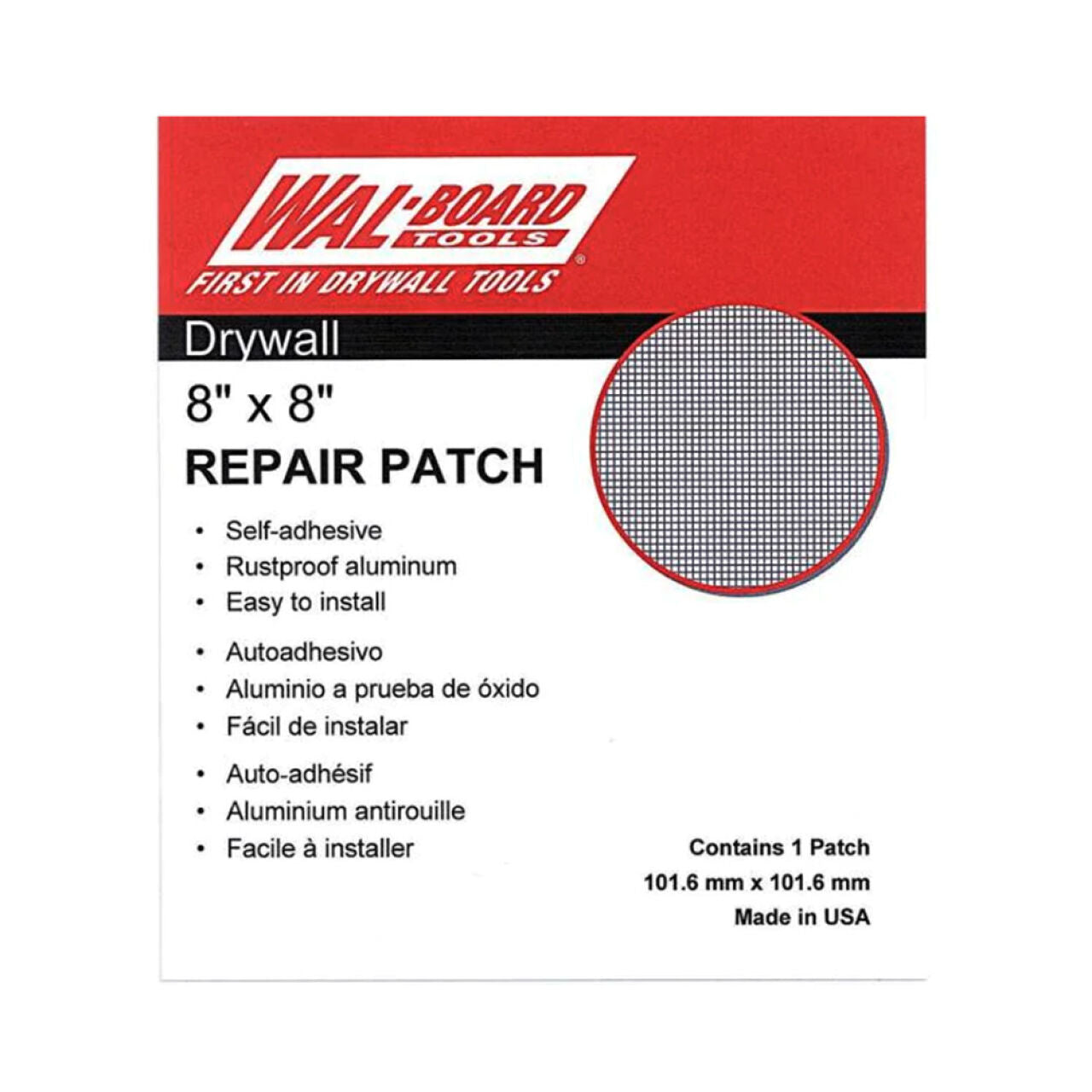 8 in. x 8 in. Drywall Self Adhesive Wall Repair Patch