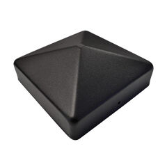 6 in. x 6 in. Metal Post Cap - Black