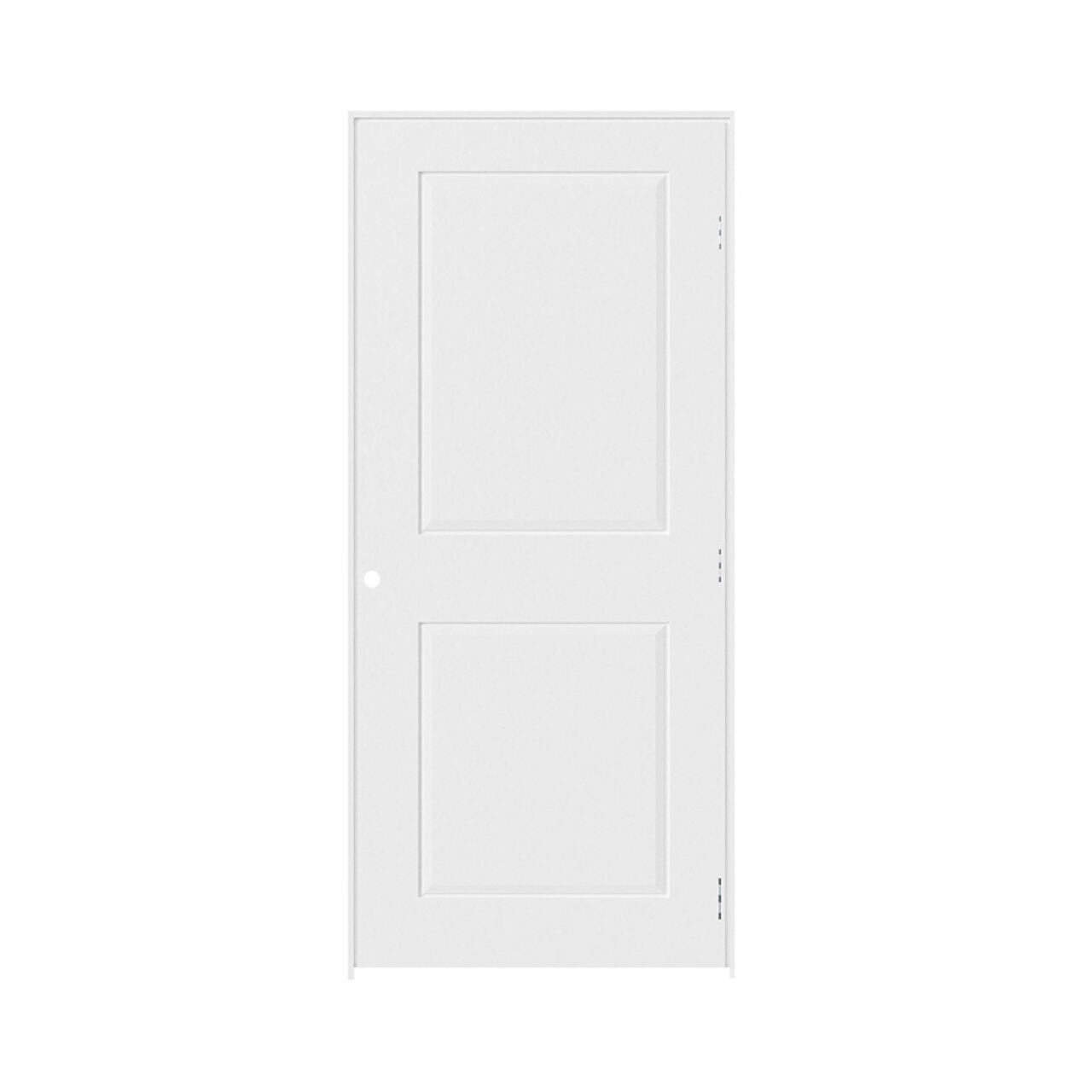 30 in. x 80 in. RH Cambridge Primed Smooth MDF Prehung Door, Hollow-Core, Right-Hand