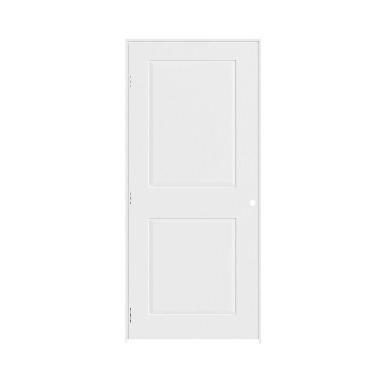 24 in. x 80 in. LH Cambridge Primed Smooth MDF Prehung Door, Hollow-Core, Left-Hand