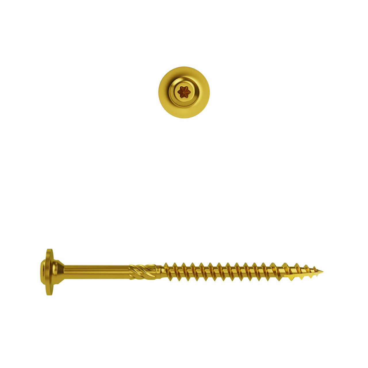 5/16 in. x 4 in. Star Drive Round Head Rugged Structural Wood Screw (45/Pack)