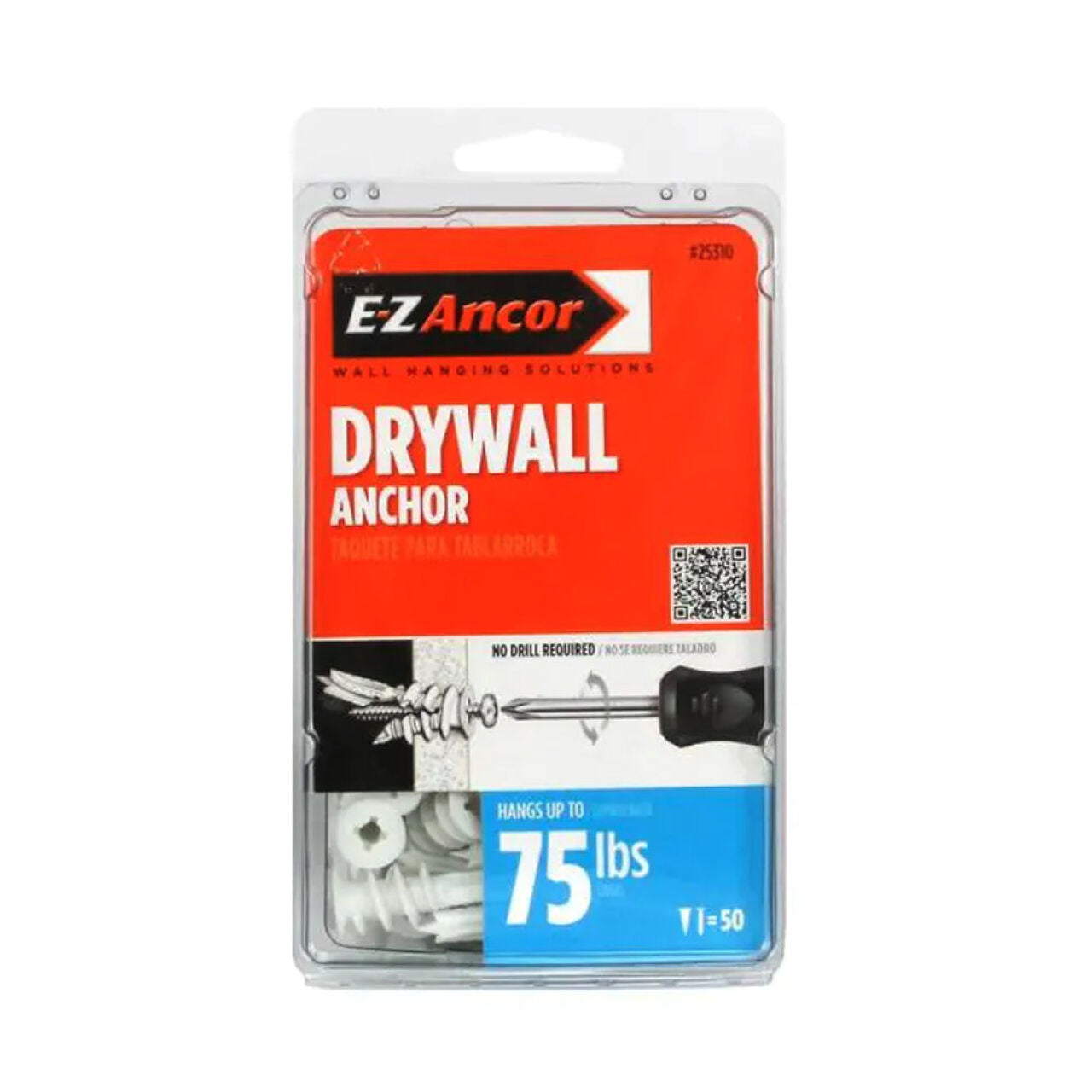 #8 Drywall Anchors with 1-5/8 in. Screws (50/Pack)