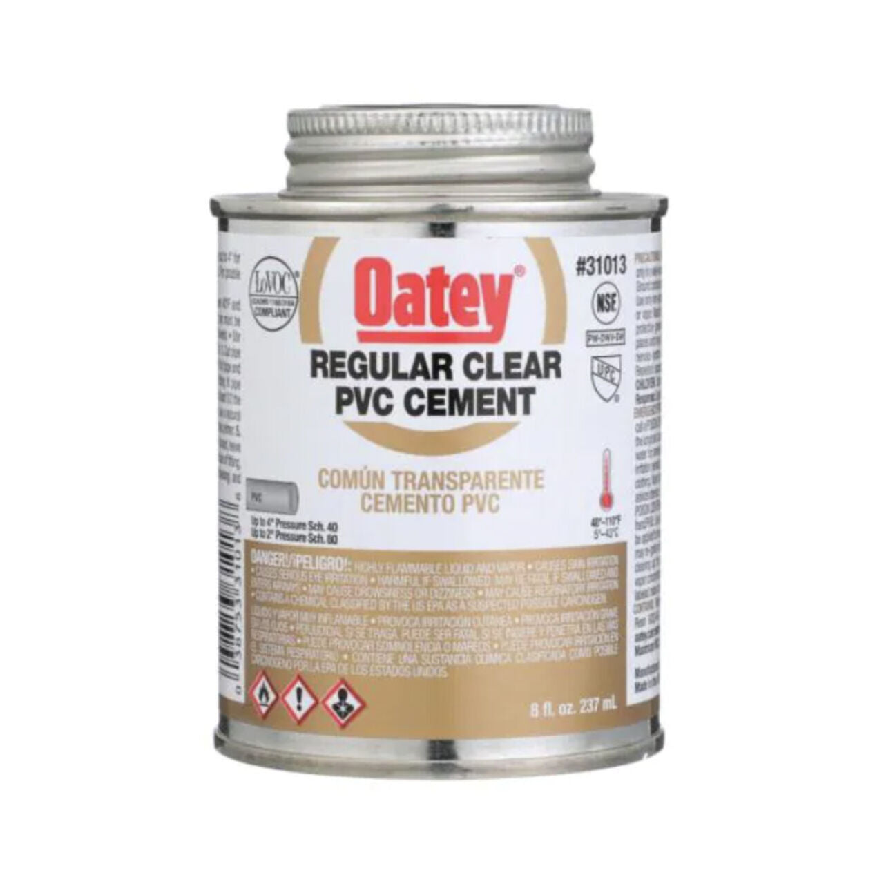 8 oz. Oatey Regular Clear PVC Cement