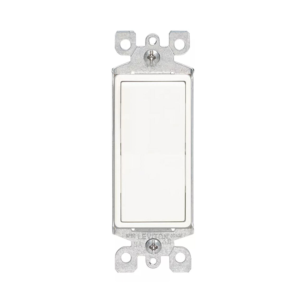 Quiet Single Pole Rocker Switch - Decora - White