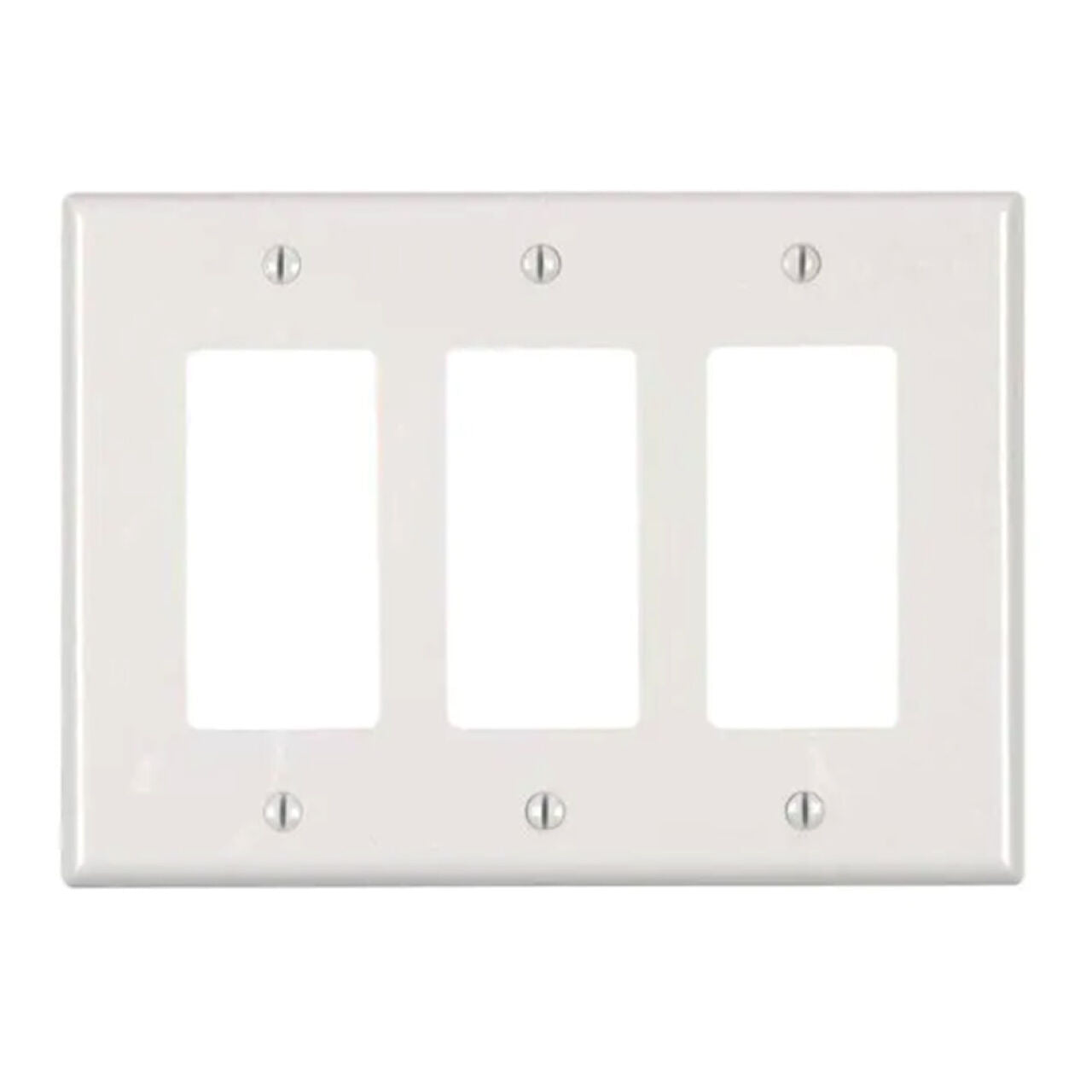 Wall Plate - 3 Gang Decora - White