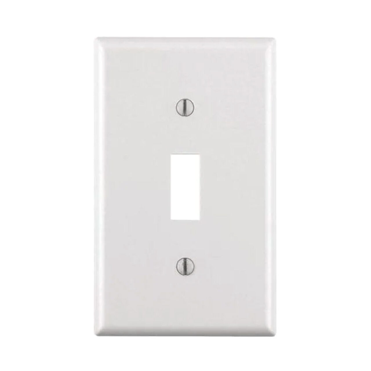 Wall Plate - 1 Gang Toggle - White