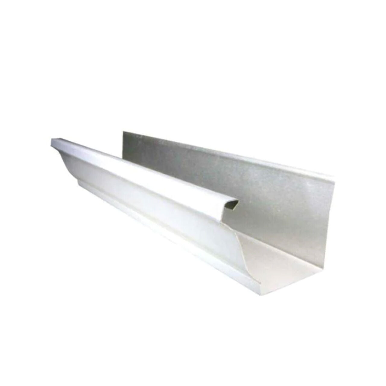 5 in. x 10 ft. K-Style Aluminum Gutter - White