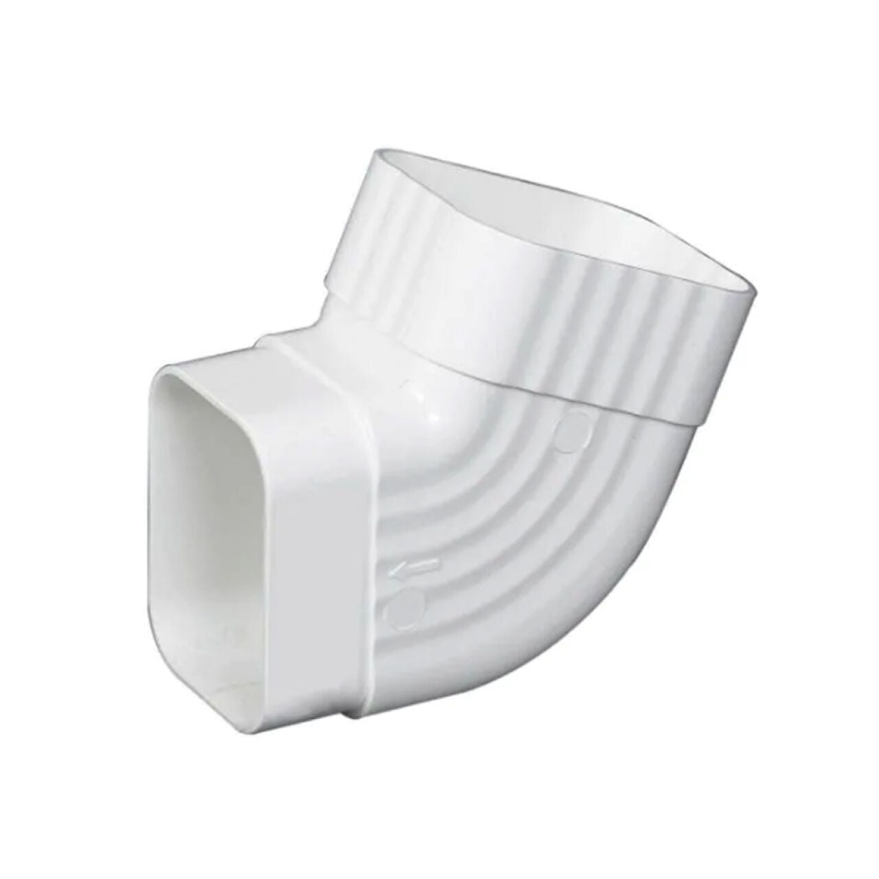 2 in. x 3 in. Vinyl B-Elbow - White