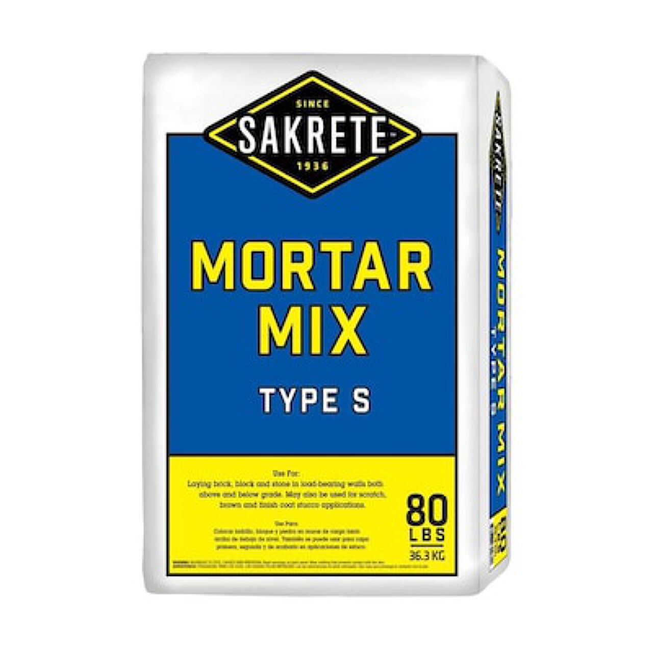 80 lb. Pre Blended Gray Type-S Mortar Mix