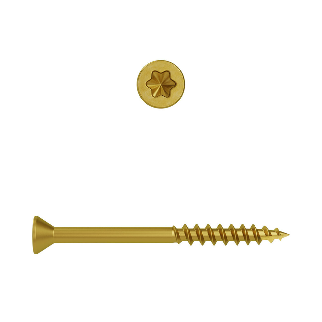 #8 x 1-5/8 in. Star Drive Flat Head Tan Deck Screws (5 lb.) (735/Pack)