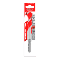 The DIABLO DMARG1190 SPEEDemon™ 3/4 in. x 4 in. x 6 in. carbide-tipped hammer drill bit by Diablo features a twisted red and silver design, ideal for drilling red granite, brick, and block with impact-strong performance.