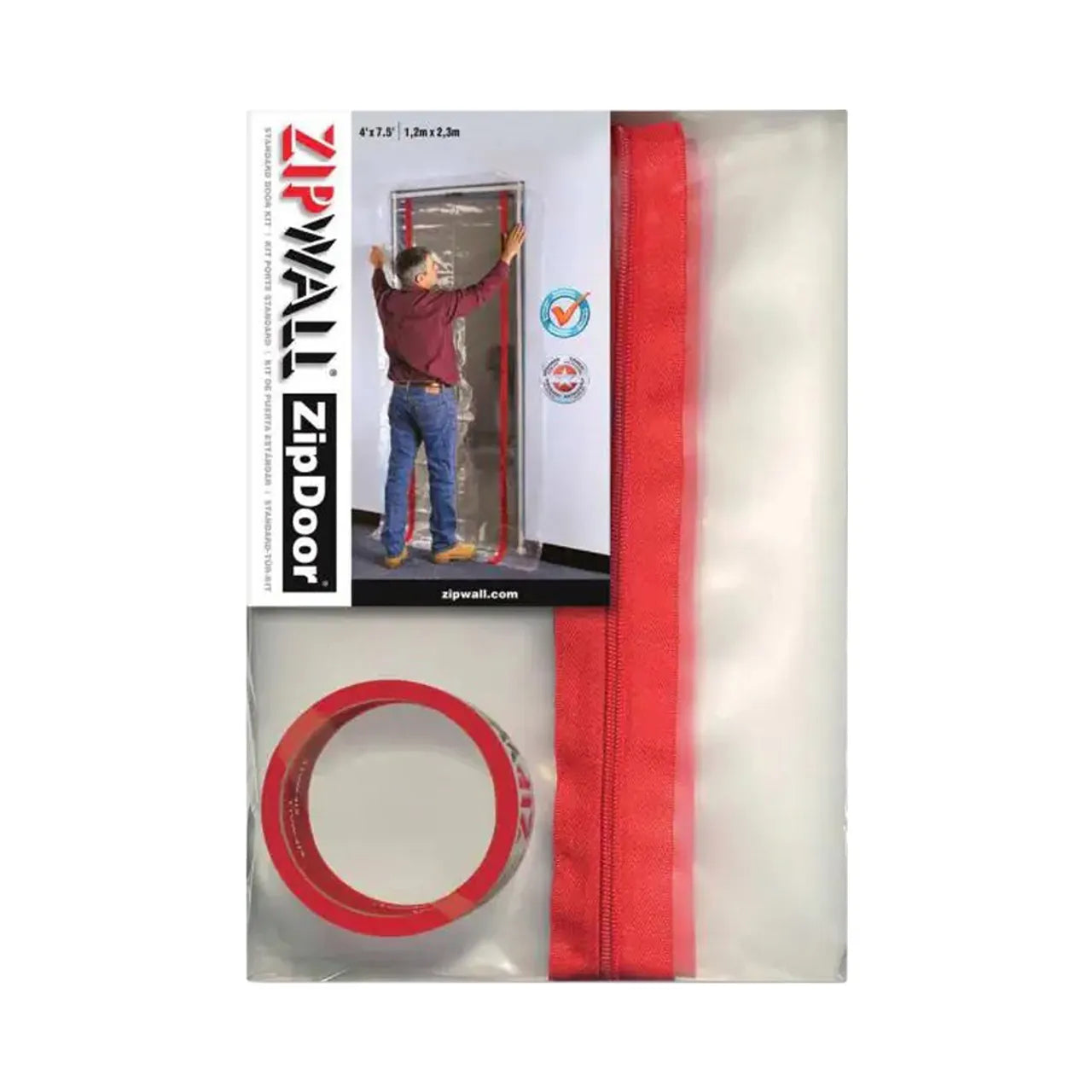 3 ft. x 7 ft. Plastic Sheeting Zipdoor Standard