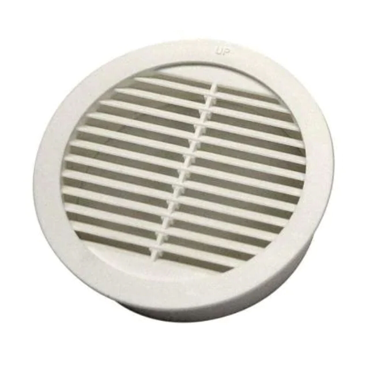 3 in. Resin Circular Mini Wall Louver Soffit Vent - White