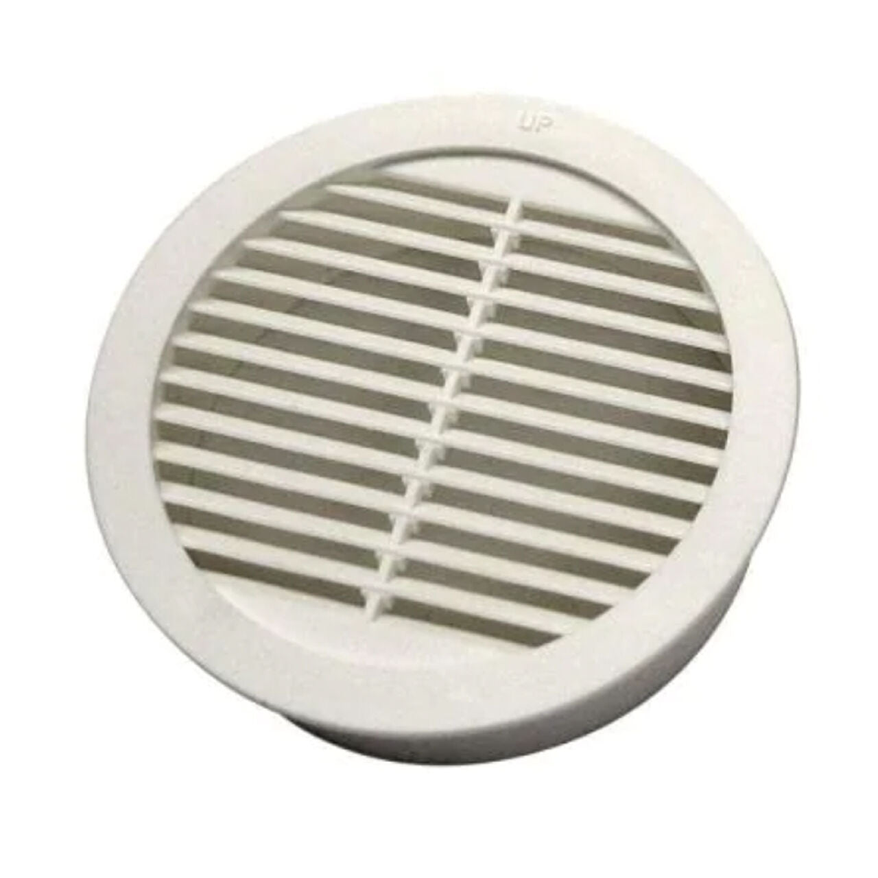 4 in. Resin Circular Mini Wall Louver Soffit Vent - White