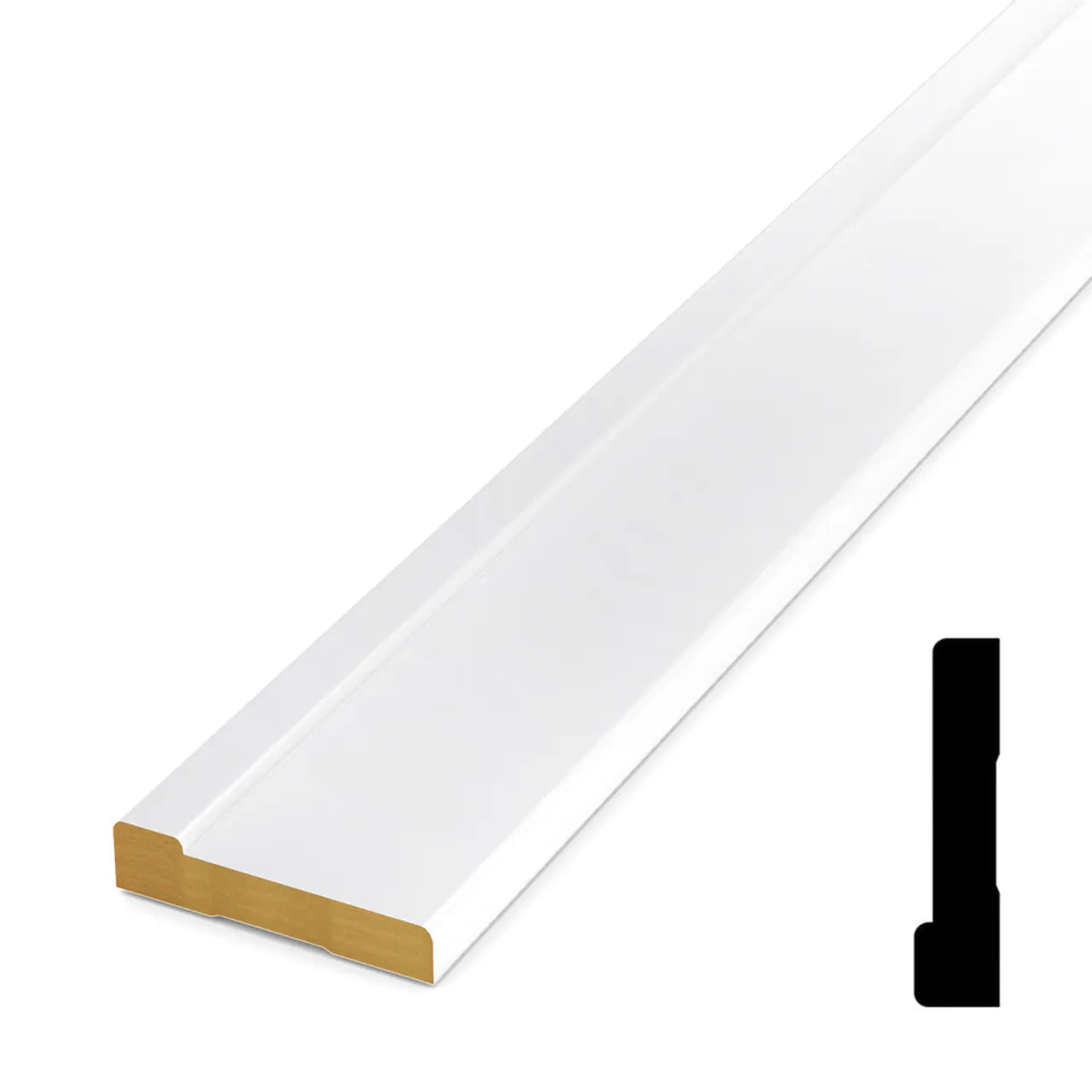 3/4 in. x 3-1/4 in. x 16 ft. Primed MDF Casing Moulding