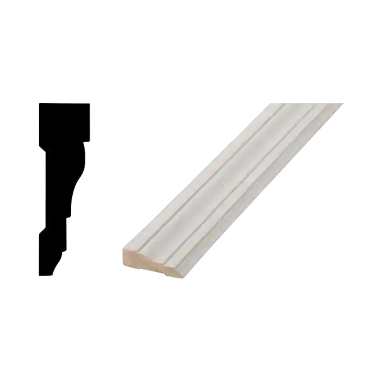 11/16 in. x 2-1/4 in. x 7 ft. Primed Finger-Jointed Casing Molding Door Pack