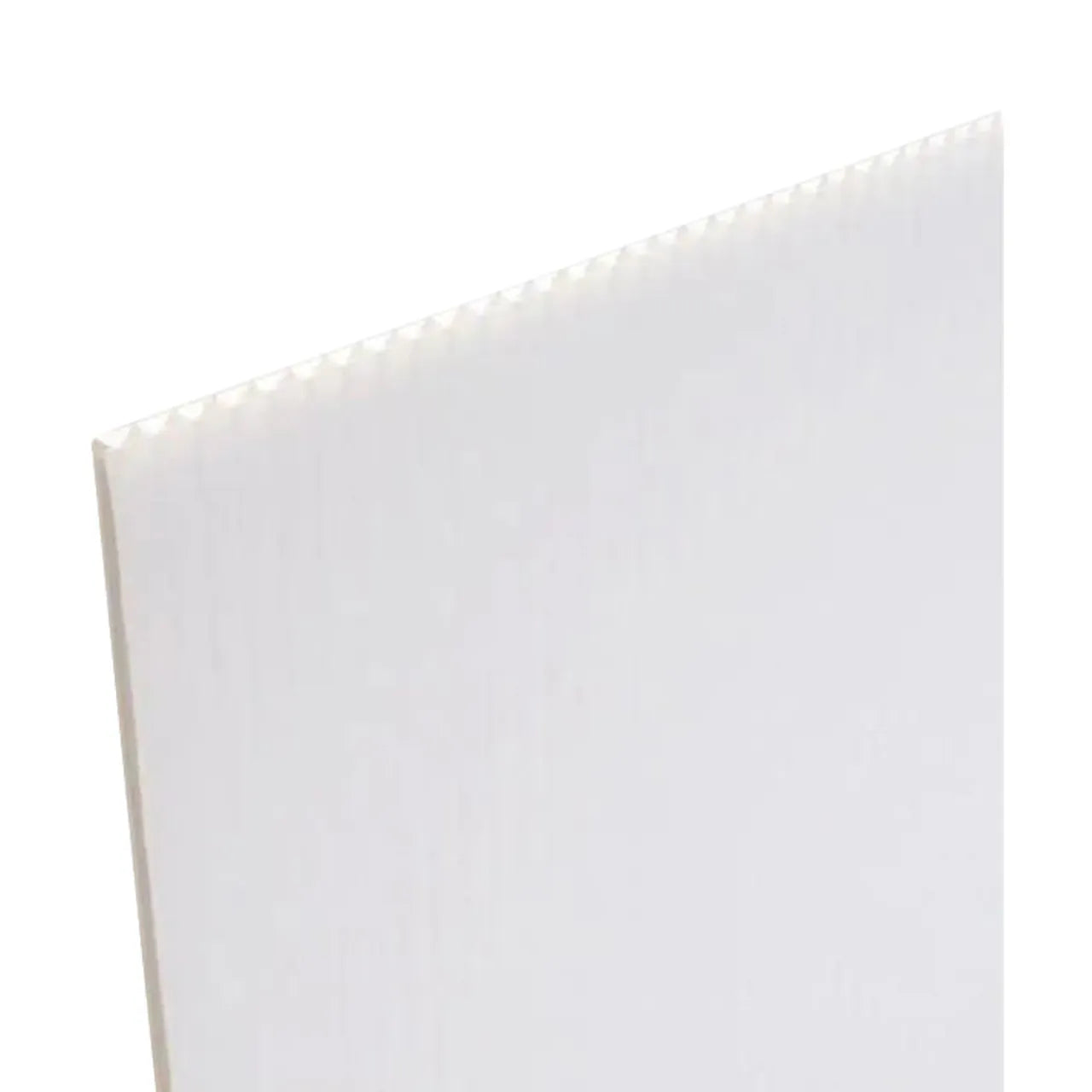 48 in. x 96 in. x 0.157 in. White Corrugated Plastic Sheet