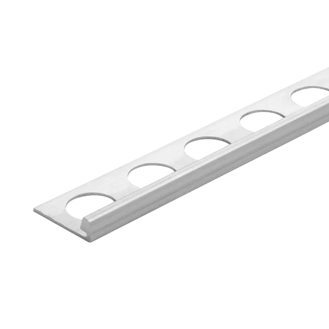 5/16 in. x 98-1/2 in. Aluminum L-Shaped Metal Tile Edging Trim - Bright White