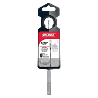 The DIABLO DMAPL2910 5/32 in. x 3-1/2 in. x 6 in. drill bit by Diablo features a full-carbide head, advanced Tri-Metal Diffusion Bonding for enhanced durability, and comes in sleek red and black packaging with a handy hanging hole for easy storage.