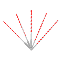 Five DIABLO DMARG1220-S5 SPEEDemon™ hammer drill bits, featuring red granite carbide tips, are arranged in a fan shape against a white background.