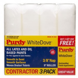 WHITE DOVE PAINT ROLLER COVER 9" X 3/8" 4/PACK - Go Build, The Fastest Way To Build