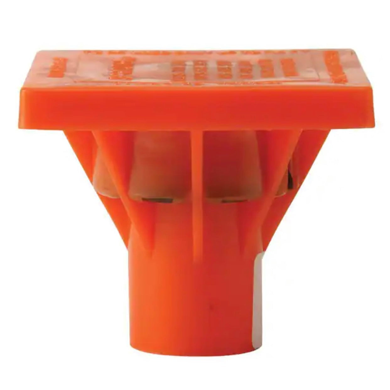 The GRIP-RITE CAPOSHA11EAI Rebar OSHA Caps for #3-#11 Rebars by Grip-Rite enhance jobsite safety with high visibility, featuring a bright orange square top and round base in a 25-pack ideal for drainage systems.