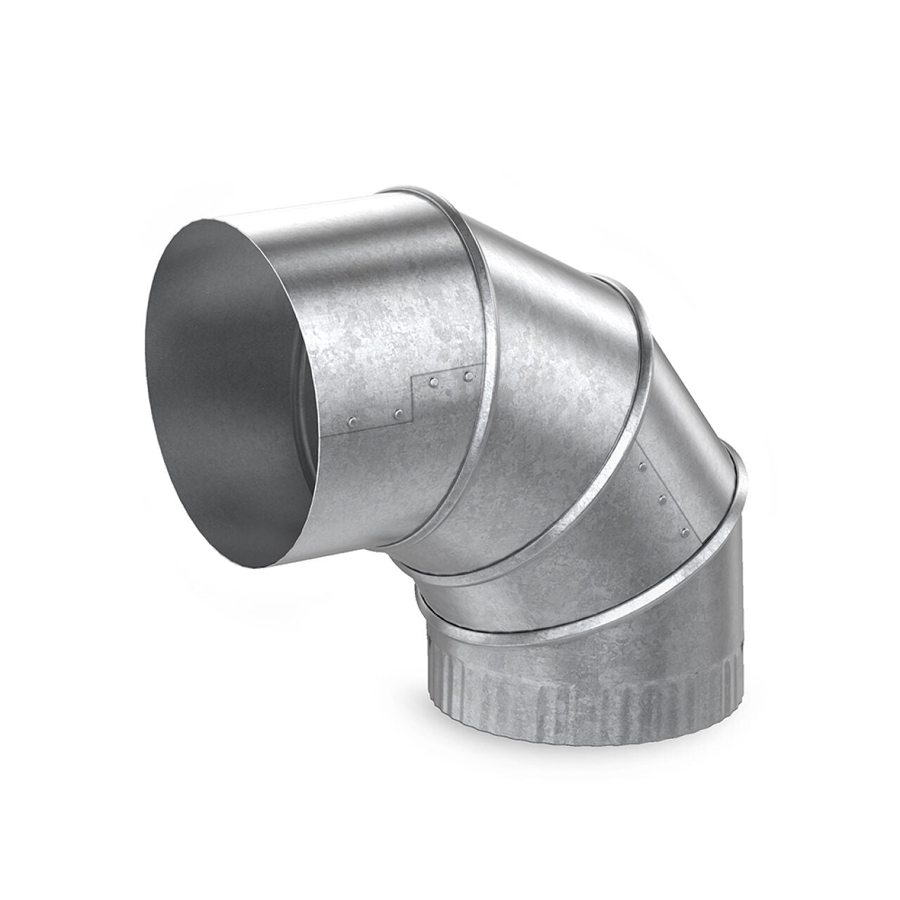 8 in. Adjustable Galvanized Elbow 90-Degree - 30 Ga.