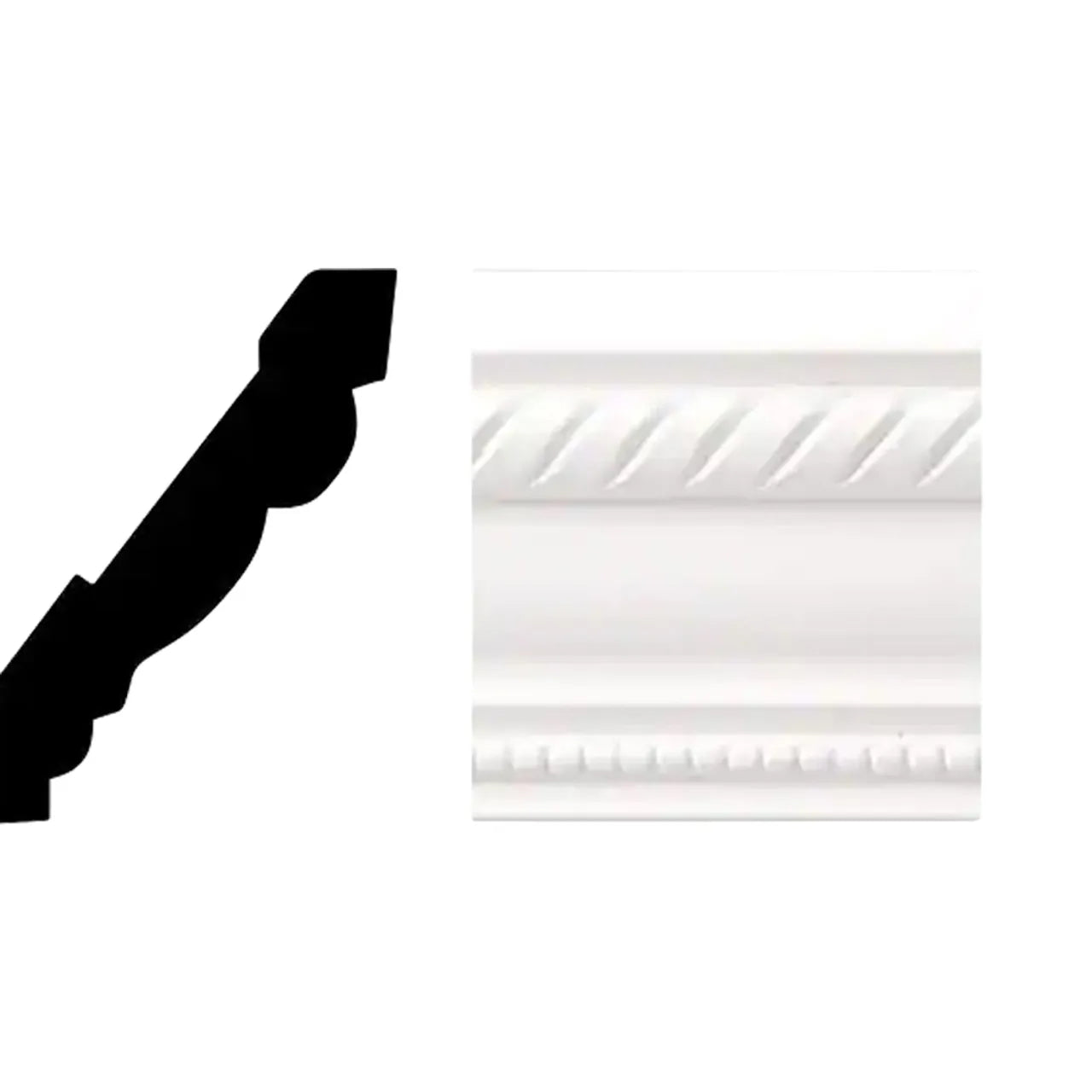 Creations 11/16 in. x 3-5/8 in. x 8 ft. PVC Composite Crown Moulding