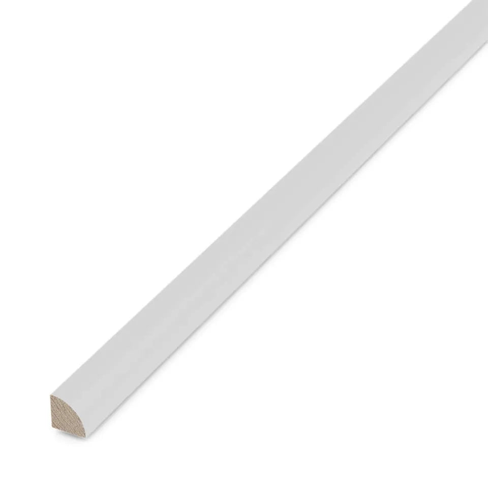 5/8 in. x 5/8 in. x 8 ft. Quarter Round White PVC