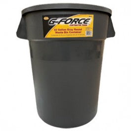 55 GAL GRAY ROUND WASTE BIN CONTAINER - Go Build, The Fastest Way To Build