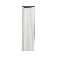 2 in. x 3 in. Aluminum Downspout - White