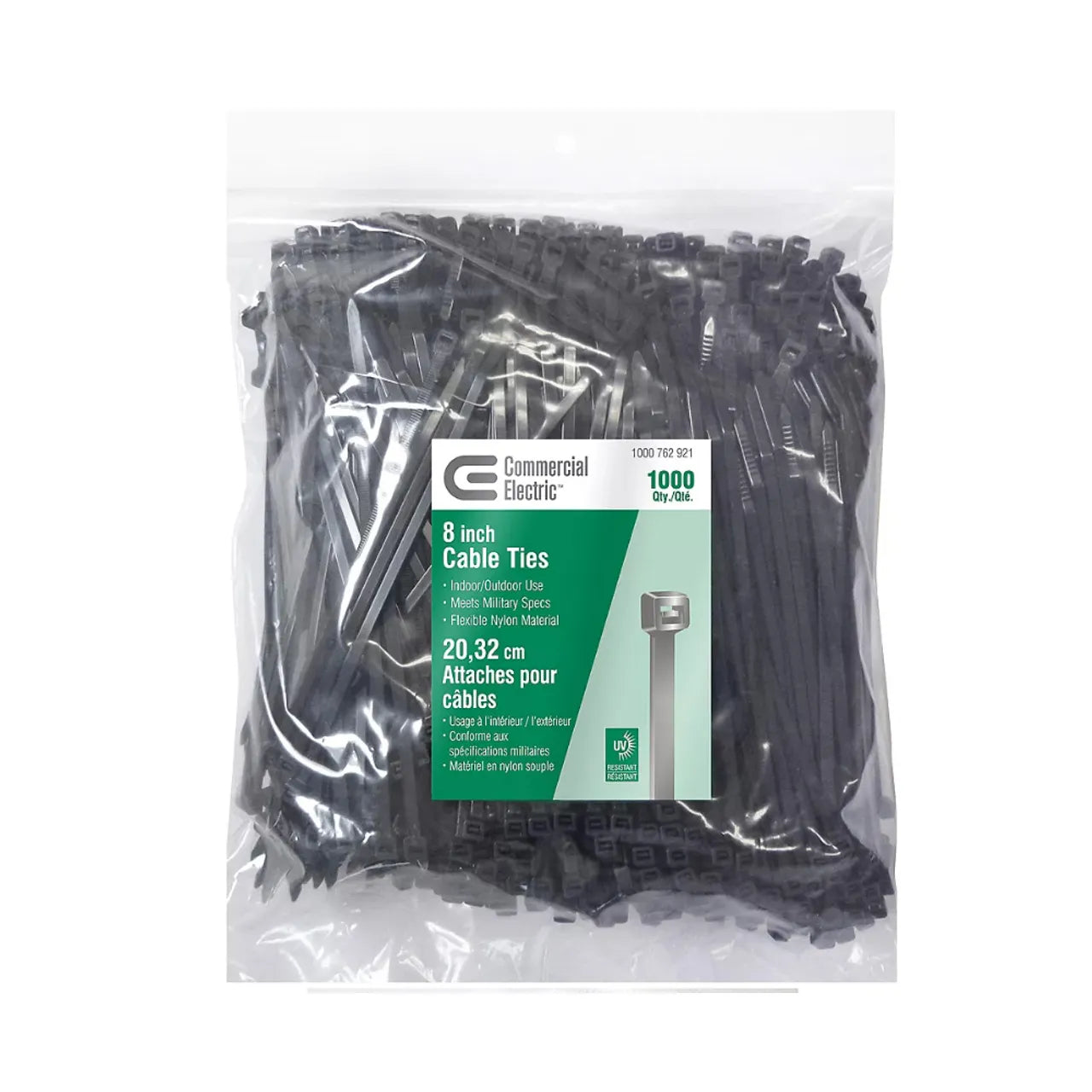 8 in. Cable Tie - Black