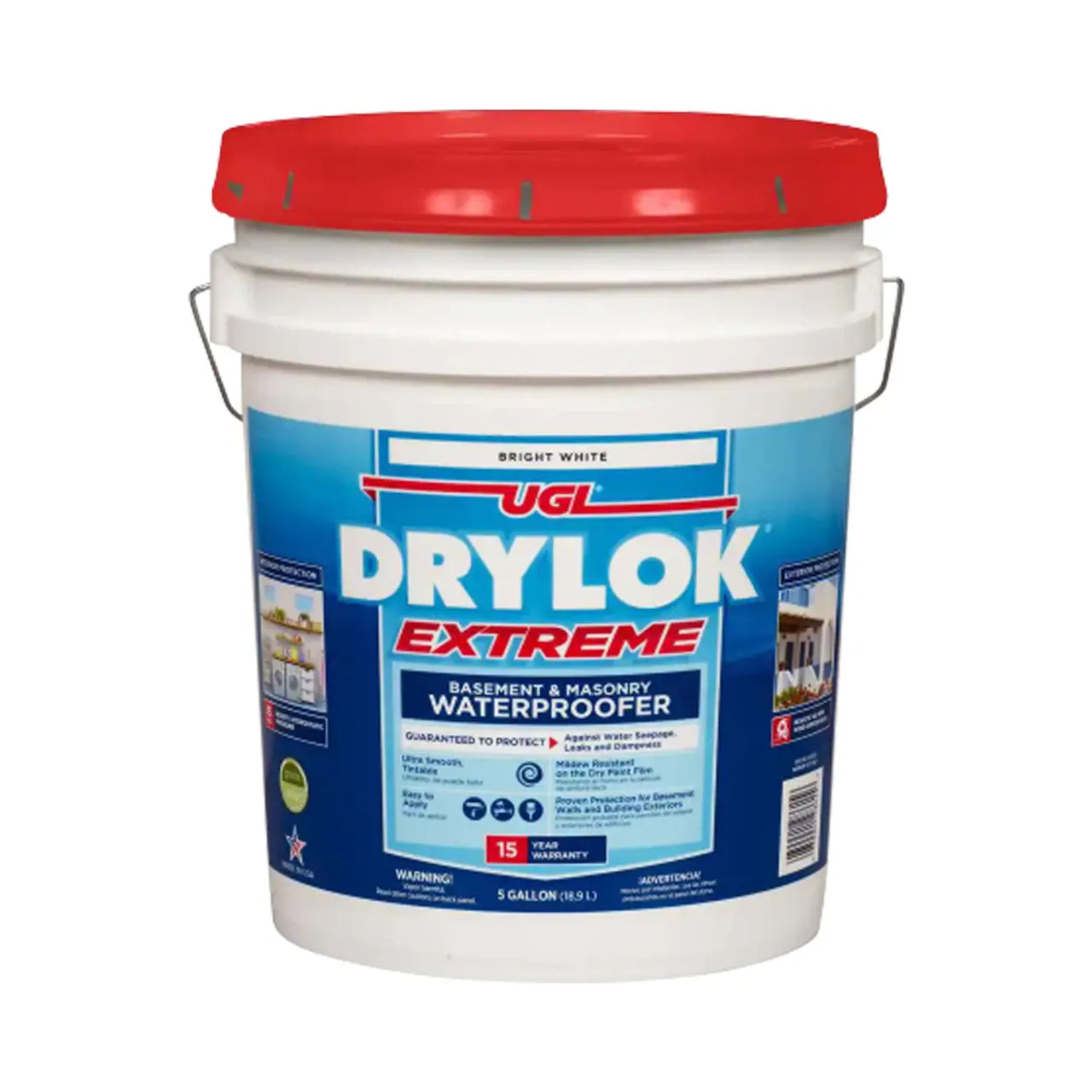 Extreme 5 gal. Basement and Masonry Waterproofer - Interior/Exterior - Bright White Flat Latex