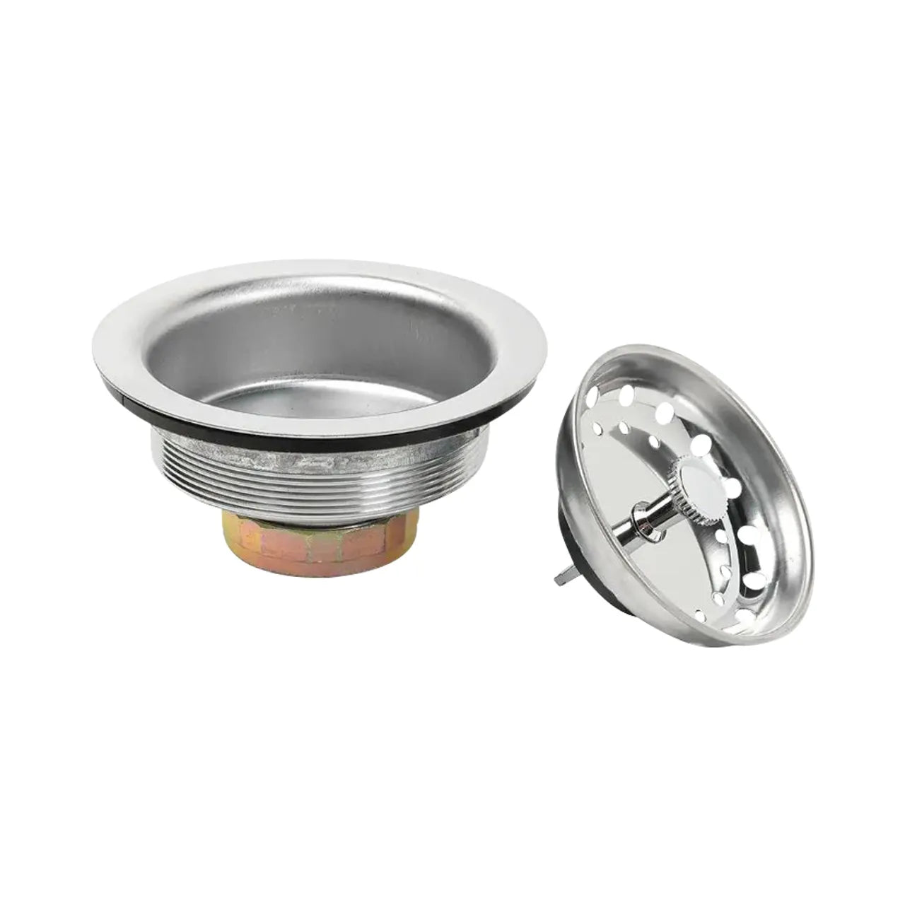 Fixed Post Kitchen Sink Strainer - Stainless Steel with Polished Finish