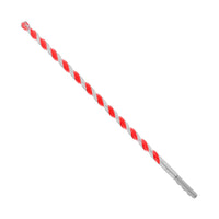 The DIABLO DMARG1130 SPEEDemon™ drill bit is red and silver with a pointed end, equipped with a carbide tip, ideal for creating holes in materials like masonry using power tools.