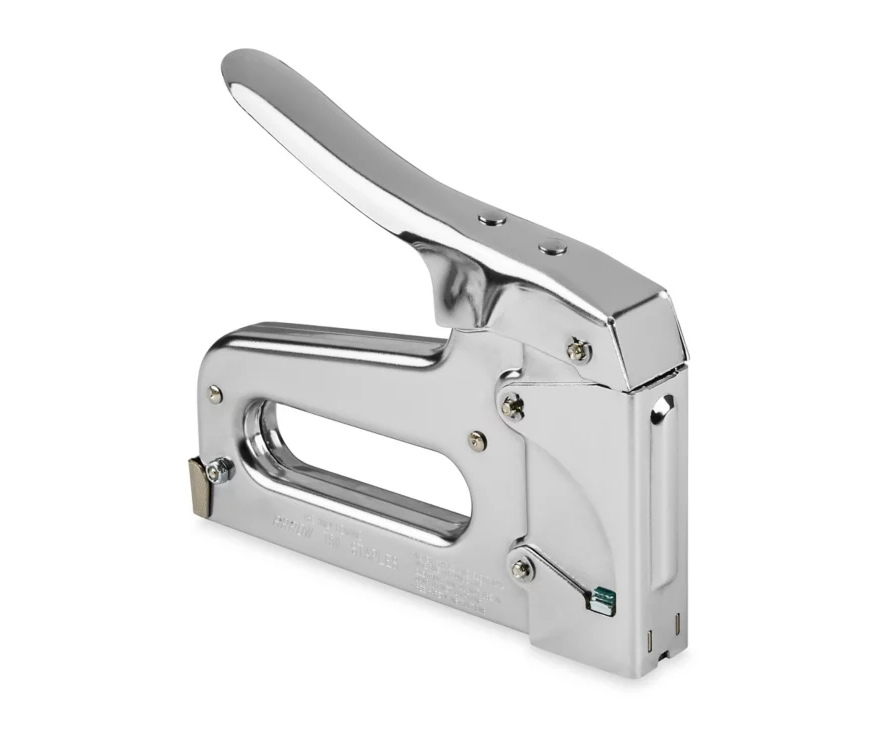 HEAVY DUTY STAPLE GUN TACKER CHROME FINISH - Go Build, The Fastest Way To Build