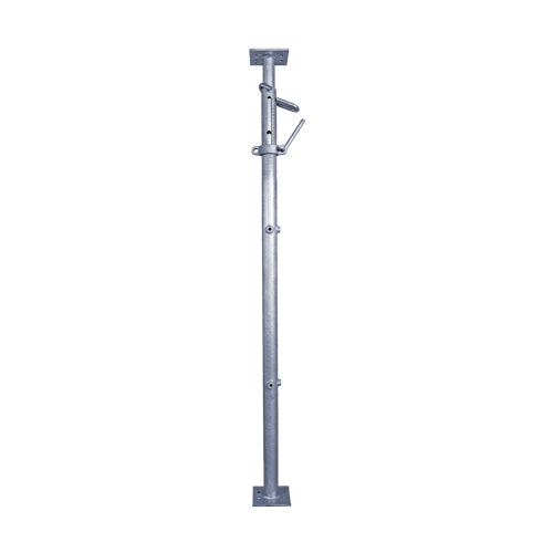 The Go Build 9-16 5 GALV SHORING POST 3.5 aids construction by supporting structures with its threaded central section, durable finish, and adjustable range. Featuring flat square bases for stability and a handle for easy adjustments, it truly is The Fastest Way To Build.