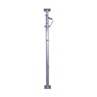 The Go Build 9-16 5 GALV SHORING POST 3.5 aids construction by supporting structures with its threaded central section, durable finish, and adjustable range. Featuring flat square bases for stability and a handle for easy adjustments, it truly is The Fastest Way To Build.