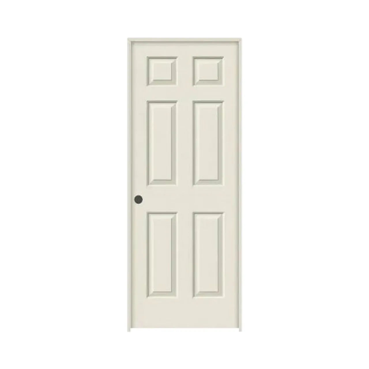 28 in. x 80 in. RH Colonist Primed Textured Composite MDF Prehung Door w/Split Jamb, Hollow-Core, Right-Hand